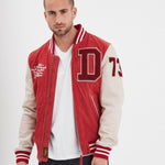 DAYTONA 73 Bomber uomo universitario Bloomfield in pelle scamosciata e agnello 