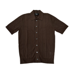 MASQ Polo unisex cioccolato con bottoni in cotone 