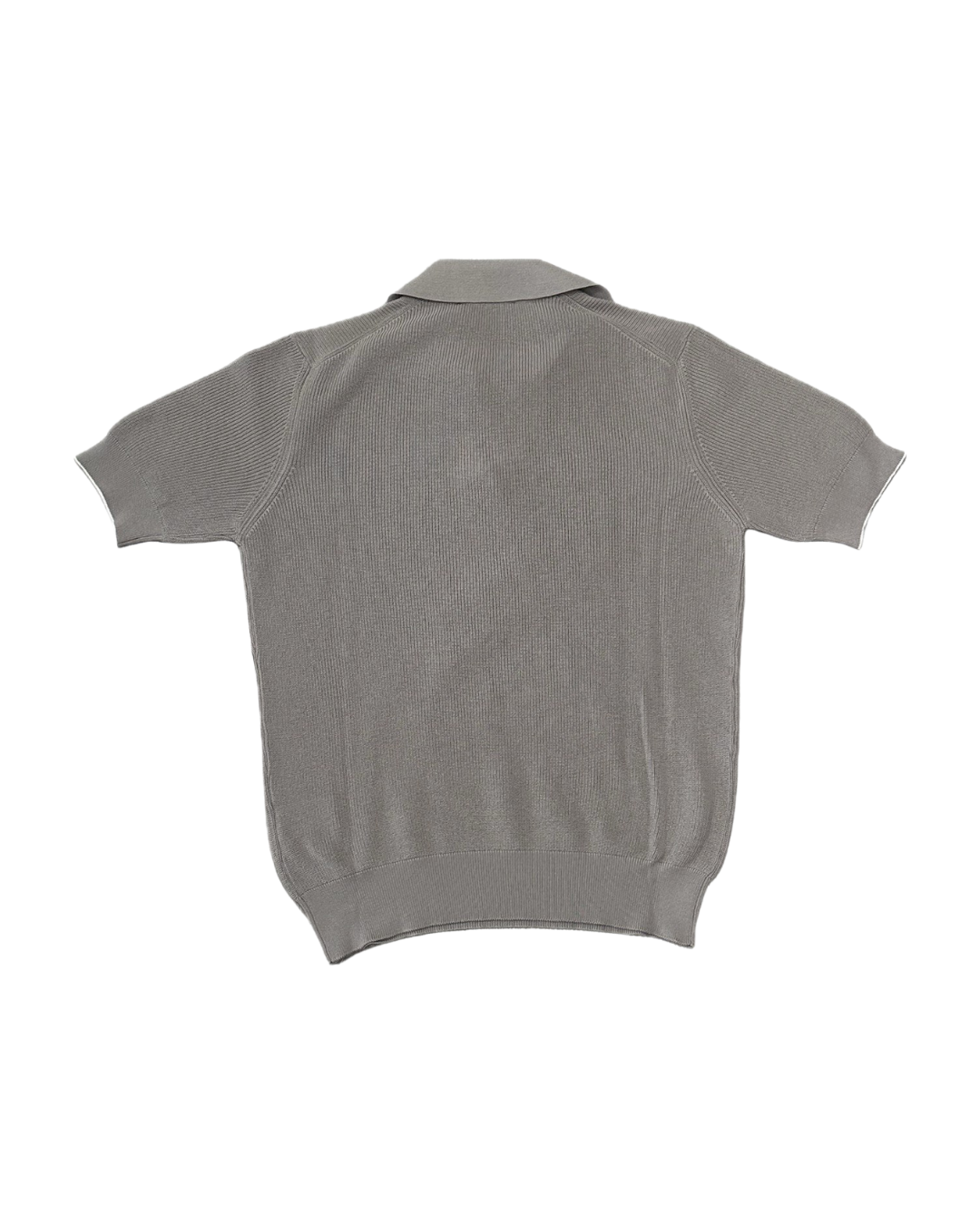 MASQ Polo unisex beige senza bottoni in cotone manica corta 