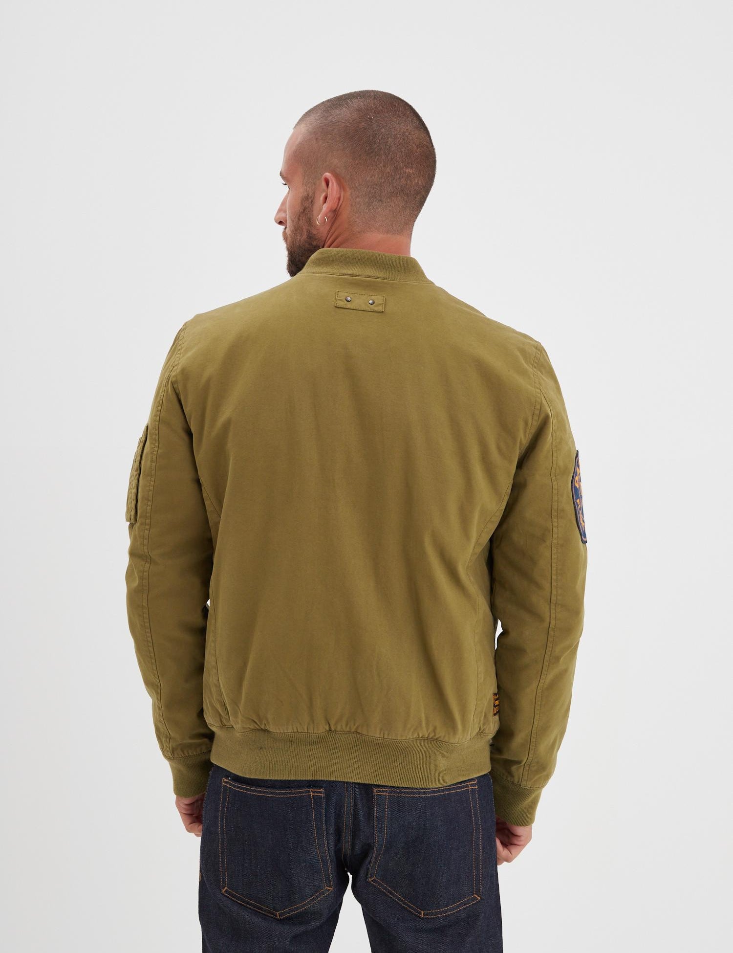 DAYTONA 73 Bomber uomo in cotone verde khaki Corpus 