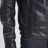 DAYTONA 73 Giacca in pelle nera uomo Stirling 