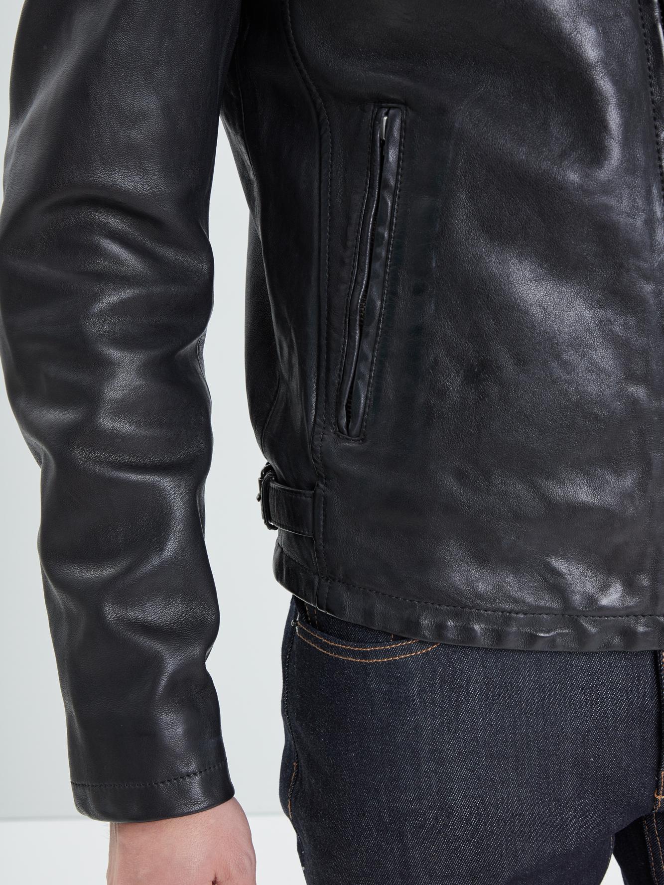 DAYTONA 73 Giacca in pelle nera uomo Stirling 