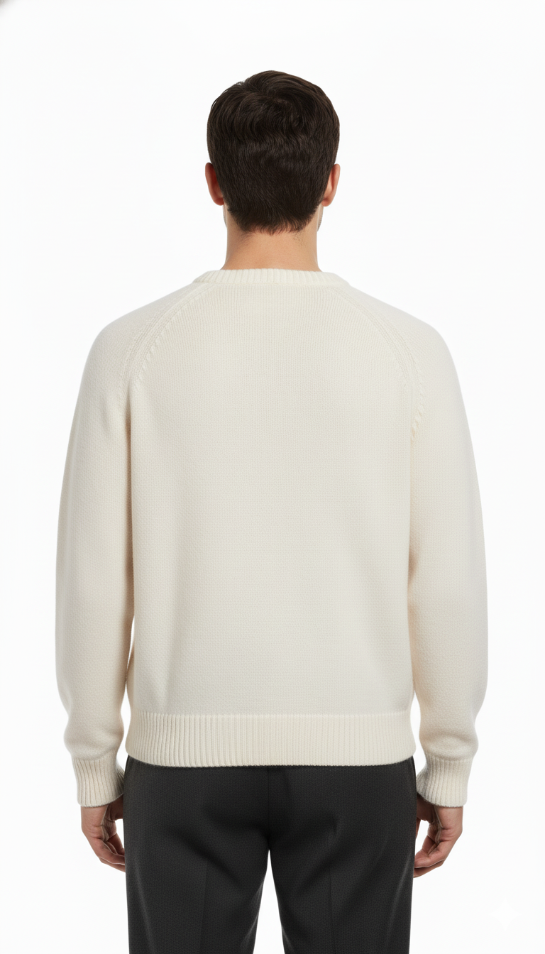 RAKKI Maglione unisex Virgil Steve bianco 