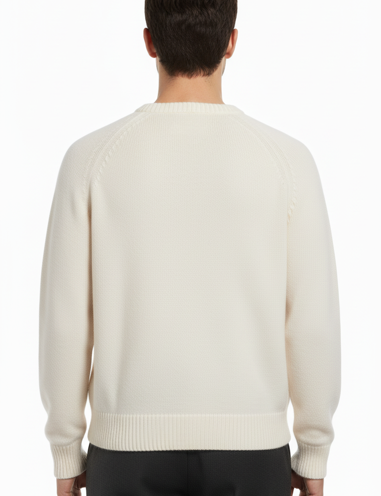 RAKKI Maglione unisex Virgil Steve bianco 