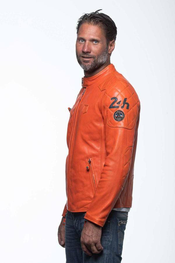 LE MANS Giubbotto uomo Duff4 Orange pelle montone 2XL 