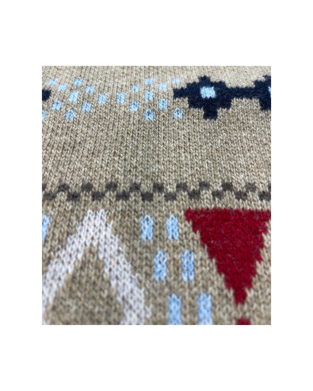 Maglione Old School uomo in baby lambswool OLD SCHOOL THE MEXICAN - ROBERT REDFORDVARIANTE SABBIA RAKKI 
