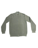Maglia modello Philip con zip in cotone verde salvia