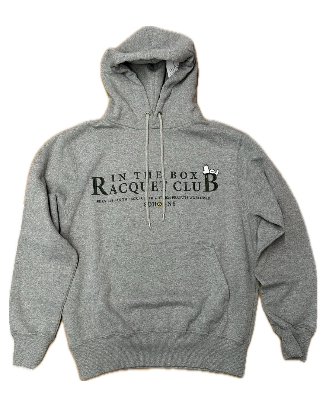 INTHEBOX Felpa unisex grigio melange Snoopy Racquet Club 