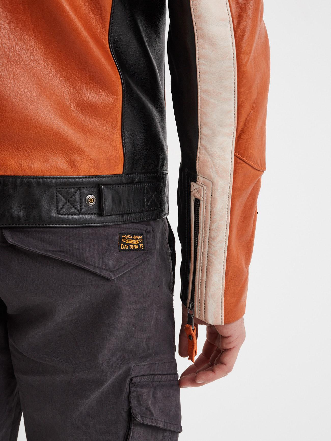 DAYTONA 73 Giacca in pelle arancione uomo Boller 